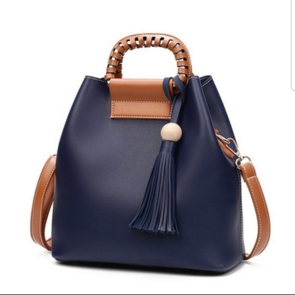 Handbags - Blue or Green Tasseled Bag